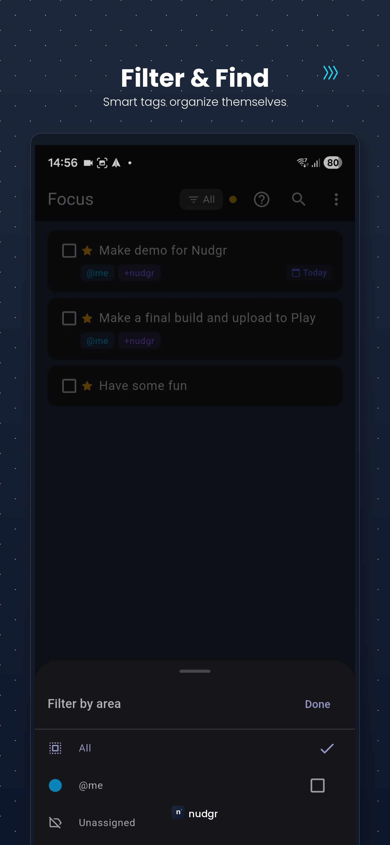Mobile filter — Filter and find